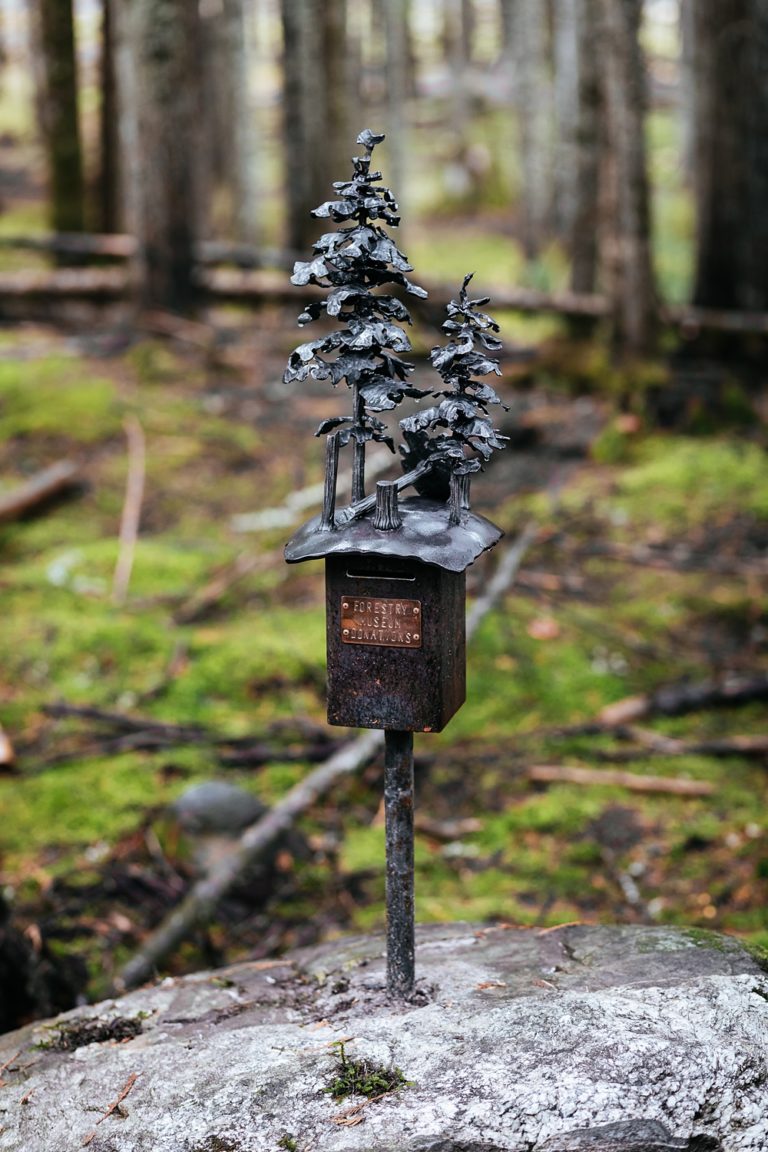 hand-forged-metal-donation-box-revelstoke-hiking-trail-and-forestry-museum